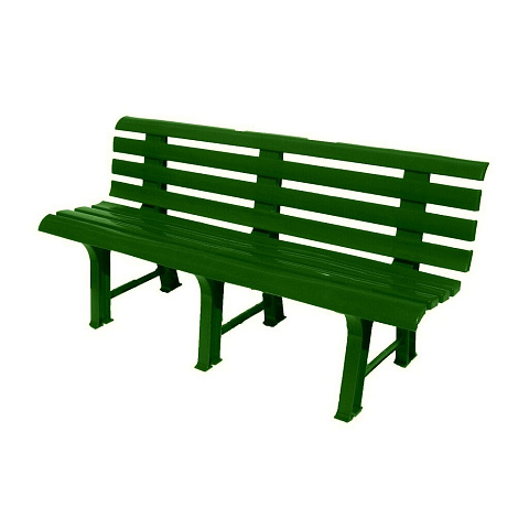 Скамейка садовая пластиковая СКП-МТ015 зеленая, 50х150х70 см