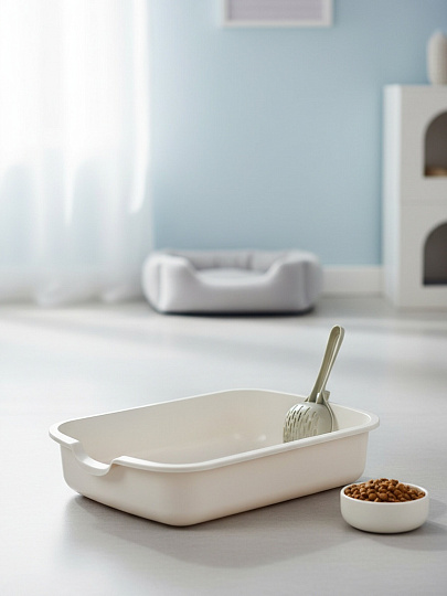 Туалет-лоток для кошек с совком, в ассортименте