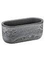 Кашпо пластик, 6 л, 18.6х38.5х16.2 см, овал, со вставкой, серый слайн, Idea, Микрит, М 3274 - фото 2