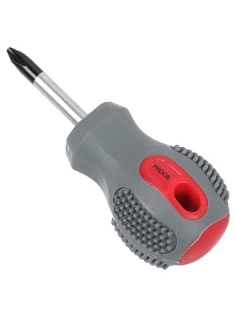 Отвертка крестовая, Bartex, PH2, 2х38 мм, антискользящая двухкомпонентная, CrV сталь, K0029N