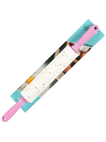 Скалка силикон, пластик, 47.5х5 см, Y4-9570