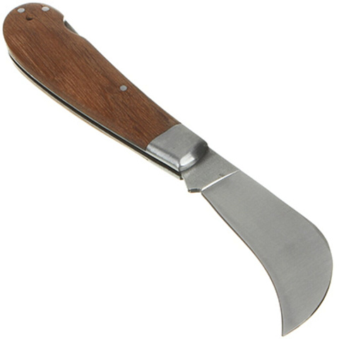 Нож садовый нержавеющая сталь, 180 мм, рукоятка дерево, Inbloom