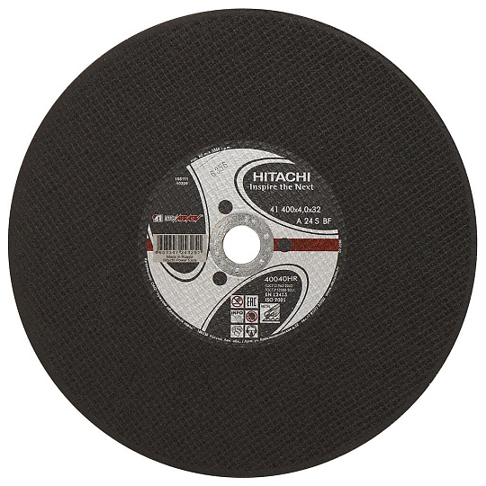 Круг отрезной по металлу, Hikoki, диаметр 400х4 мм, посадочный диаметр 32 мм, зернистость A24