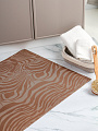 Коврик для ванной, антискольз, 0.65х12 м, вспен ПВХ с ткан покрытием, Вилина, зебра, корич, 7167 - фото 2