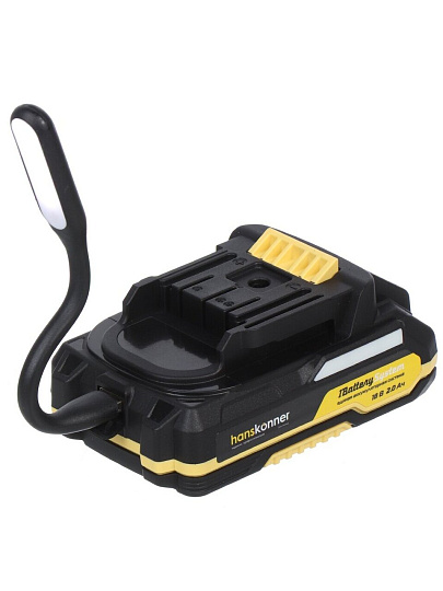 Дрель-шуруповерт аккумуляторный, Hanskonner, PLATINUM HCD2065BLC, бесщеточный, 18 В, 1BatterySystem, кейс