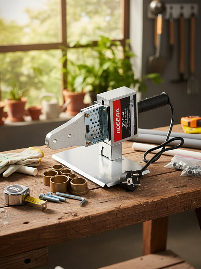 Аппарат для сварки пластиковых труб 1500 Вт, 20-32 мм, металлический кейс, Победа, ПТ-1500