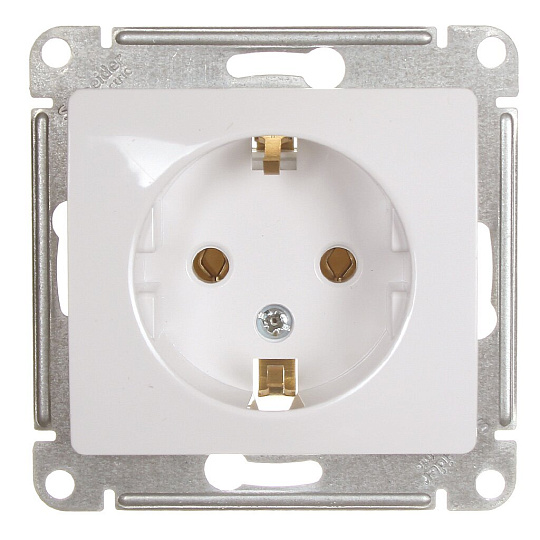 Механизм розетки ЕВРО Schneider GLOSSA 1СП бел. 16А SchE GSL000143