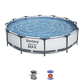 Бассейн каркасный Bestway, 366х76 см, Steel Pro Max, 56416BW, фильтр-насос, 6473 л - фото 12