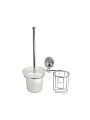Ерш для туалета Solinne, Modern, подвесной, с корзинкой, металл, пластик, стекло, хром, 2522.013 - фото 3