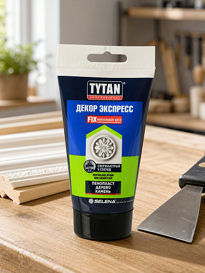 Клей Tytan, акриловый, универсальный, жидкие гвозди, белый, однокомпонентный, 210 мл, 16165, Декор экспресс