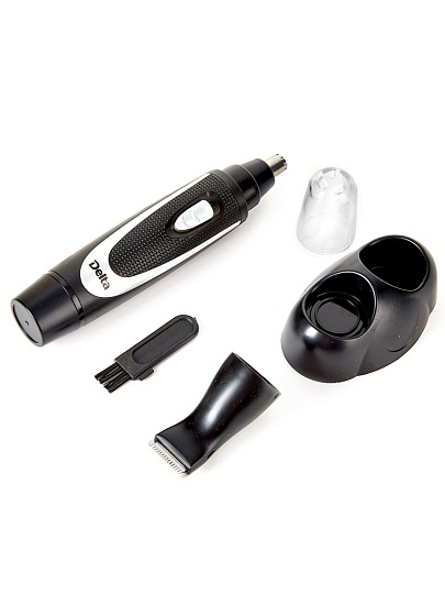 Триммер для стрижки, Delta, DL-4301, аккумуляторный, 2 Вт, черный с серебром, на подставке, 2 насадки