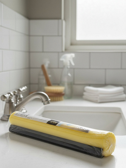 Сменный блок для швабры PVA, 33 см, губка, круглый, желтый, Марья Искусница, KD-14-P03 refill