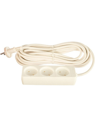 Удлинитель бытовой 3 гнезда, 7 м, ПВС, без заземления, 2200 Вт, Союз