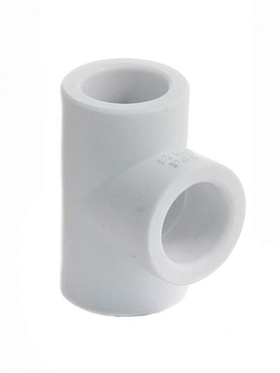 Тройник полипропилен, d20 мм, белый, РосТурПласт