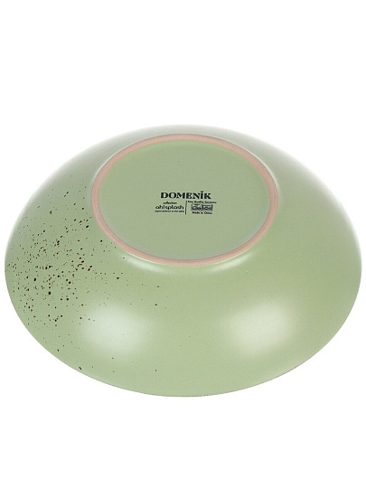 Тарелка суповая, керамика, 20.5 см, круглая, OH!SPLASH, Domenik, DMD173, зеленая