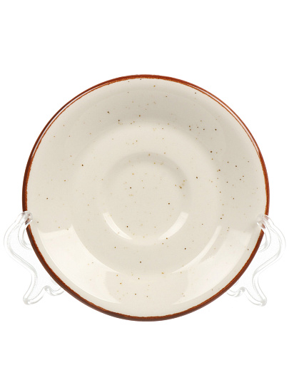 Блюдце фарфор, 12 см, Теплый песок, Daniks, 15БП12006