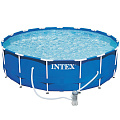 Бассейн каркасный Intex, 305х76 см, Metal Frame, 28202NP, фильтр-насос, 4485 л, сливной клапан - фото 5