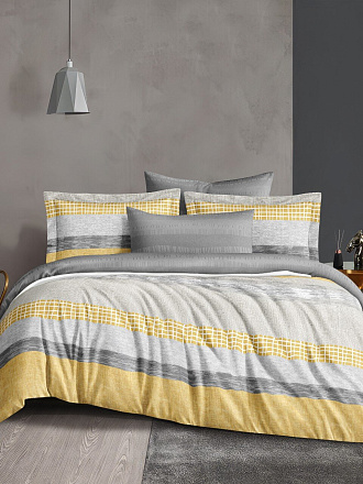 Постельное белье 2-спальное, простыня 200х220 см, 2 наволочки 70х70 см, пододеяльник 175х215 см, Silvano, сатин, Оригинальный, Мультиколор, 20/014-SLC/SLV