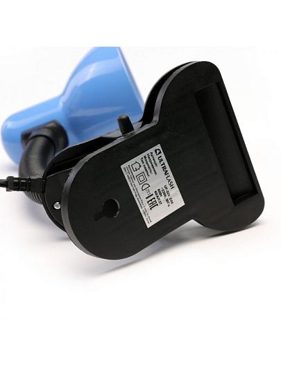 Светильник настольный с прищепкой, E27, 60 Вт, черный, абажур синий, Ultraflesh, UF-320Р C06, 12372