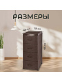 Комод 4 ящика, Ротанг, 38х48х96 см, коричневый, 35 701, Violet - фото 2