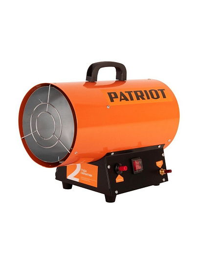 Пушка тепловая газовая, Patriot, GS 12, 12 кВт, 320 м³/ч, 1 режим, цилиндр, 633445012