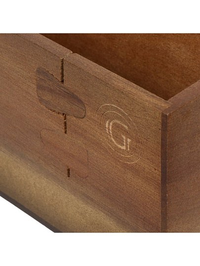 Органайзер кухонный, акация, 27х19х11.5 см, коричневый, Катунь, GR-UB-01