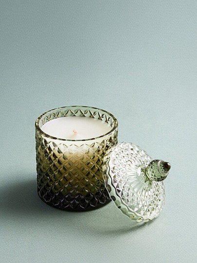 Свеча ароматическая, 10х12 см, в стакане, оливковая, Ivlev Chef, стекло, 844-122