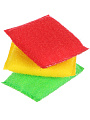 Губка для посуды 3 шт, Светофор, поролон, абразивная фибра, Аквамаг, МГП-001, разноцветная - фото 4