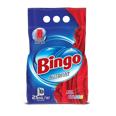 Стиральный порошок Bingo, 2.5 кг, автомат, для цветного белья