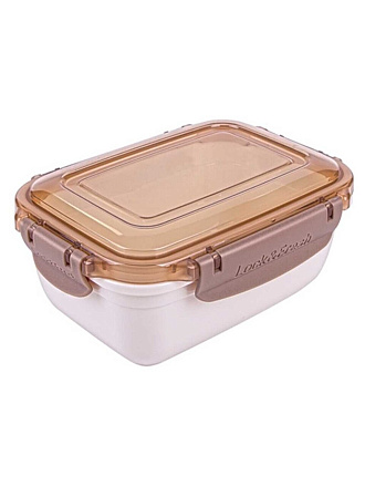 Контейнер пищевой пластик, 0.8 л, 16х12х7 см, в ассортименте, прямоугольный, Мастер, 30812