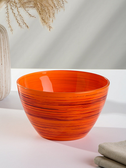 Салатник стекло, круглый, 19х11 см, 1.5 л, большой, Торнадо МИКС, Декостек, 326/1-Н "Торнадо" МИКС, в ассортименте