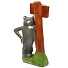 Фигурка садовая Волк с табличкой, 55 см, гипс, Л95 - фото 2