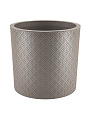 Горшок для цветов пластик, 24 л, 38х36 см, с вставкой, французcкий серый, Idea, Этна, М 3185