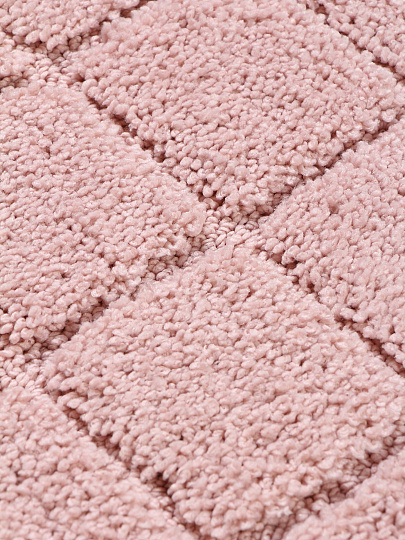 Коврик для ванной, 0.5х0.8 м, полиэстер, розовый, Silvano, Клетка, Y4-11460