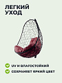 Подвесное кресло 1-мест, 83х70х186 см, Овал, черное, ротанг, подушка бордовая, 11140402 - фото 4