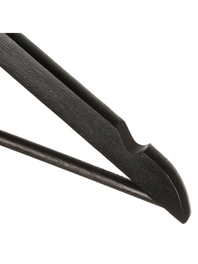 Вешалка-плечики для одежды, 43 см, дерево, черная, A200163