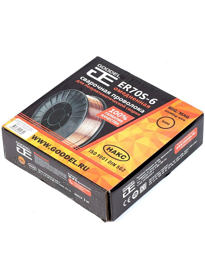 Проволока сварочная Goodel, ER70S-6, с омедненной поверхностью, диаметр 1.2 мм, 5 кг, C70D20012A