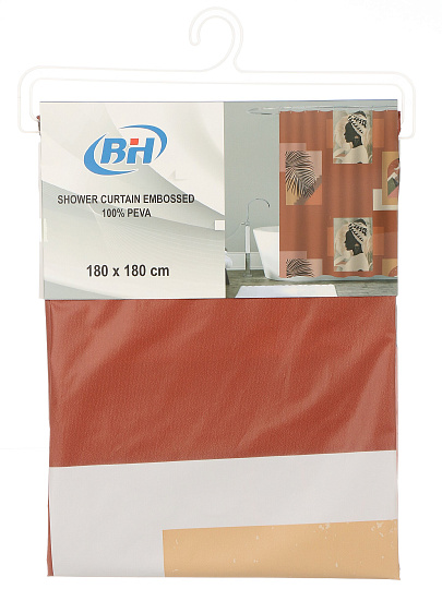 Штора для ванной 180х180 см, Peva, Африка, персиковая, Y4-11148