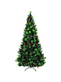 Елка новогодняя напольная, 210 см, Канадская, сосна, зеленая, хвоя леска + ПВХ пленка, Y4-4103