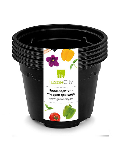 Горшок для рассады 300 мл, 90х68 мм, Color, 5, круглый, пластик, ГазонCity