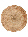Коврик интерьерный 0.8х0.8 м, круглый, бежевый, эко, джутовый, C-12606 - фото 3