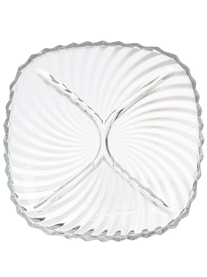 Менажница стекло, 24 см, 4 секции, Kaveh, Santa, PD1115GCL