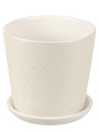 Горшок керамика, 1.45 л, 15х14 см, белый, Перл №3, 022450 - фото 3