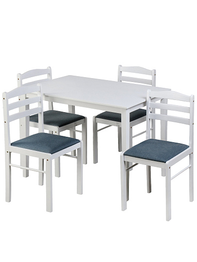 Обеденная группа 70х110 см, 4 стула, 41х44.5 см, Акварин, RH 7006T
