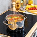 Кастрюля нержавеющая сталь, 5.9 л, с крышкой, крышка стекло, Daniks, Токио, SD-A87-24, индукция - фото 21
