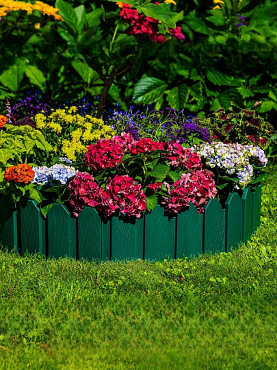 Декоративное ограждение пластик, Мастер сад, Бордюр Дачник, 18х300 см, зеленое