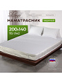 Наматрасник 140х200 см, 50% хлопок, 50 % полиэстер, 100% полиэфирное волокно, на резинке, двухсторонний, Silvano