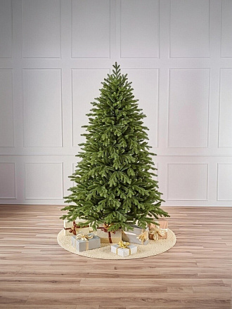 Елка новогодняя напольная, 180 см, Кремлевская, ель, хвоя литая + ПВХ пленка, подставка металл, ЕКРС 18