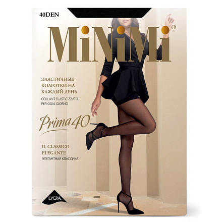 Колготки Minimi, Mini Prima, 40 DEN, р. 5, nero/черные, шортики