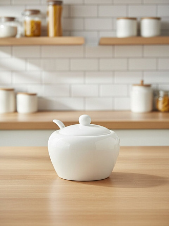 Сахарница 420 мл, керамика, с ложкой, Daniks, Классика, Y4-2750